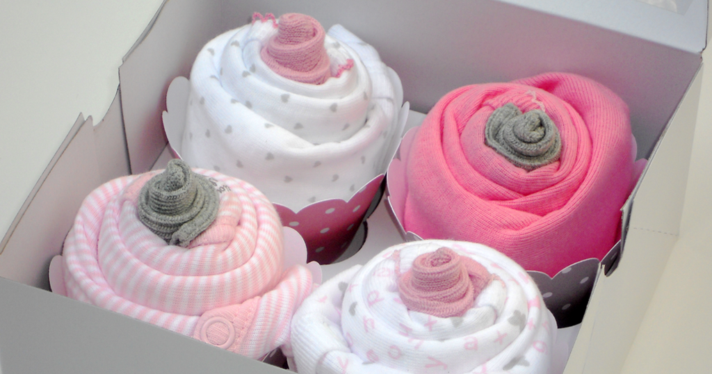 Sock cupcakes deals for baby shower